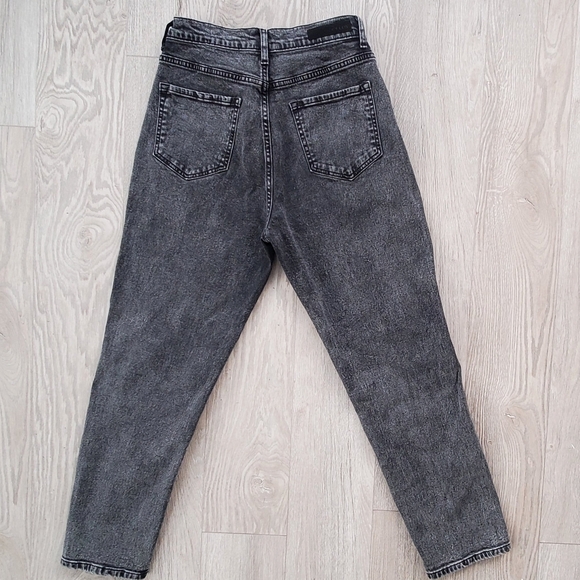 Cello Denim Jeans Sz 9 High Rise Seam Detail Mom Straight Grey Black - Picture 1 of 8